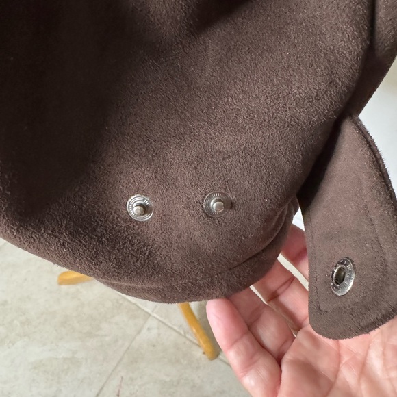 PIERRE CARDIN coat brown pockets inside and out adj. sleeve & waist zipper large - Picture 9 of 10